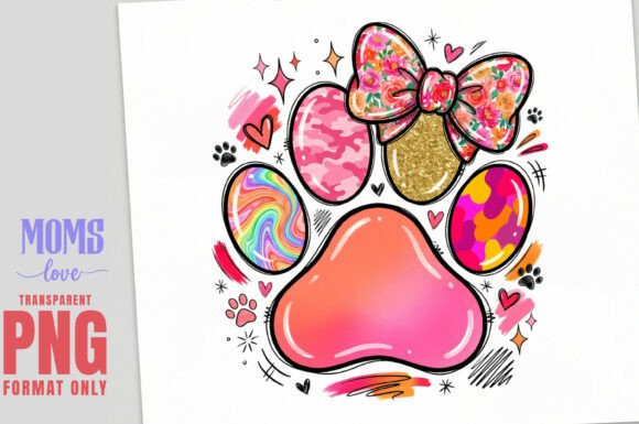 Download Coquette Vet Tech Paw Sublimation PNG - Paw Collection
