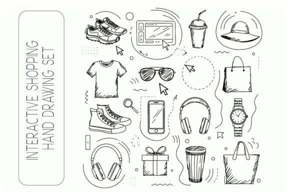 Download Interactive Online Shopping Doodle - Interactive Collection